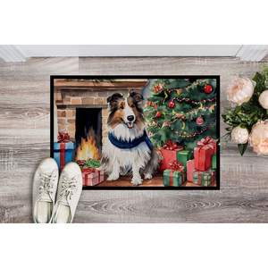 Sheltie Paillasson de Noël confortable Paillasson antidérapant lavable à poils bas 24H X 36W Tapis d'intérieur et d'extérieur pour entrée pour porte d'entrée - Product Image 2