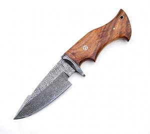 Handcrafted Damascus Steel Outdoor Utility Knife Natural Walnut <b>Wood</b> Handle Damascus Guard Craft <b>Tool</b> - Product Image 4