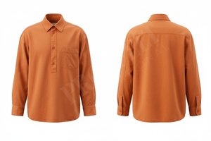 Chemise habillée décontractée à manches longues boutonnée, style personnalisé, unie et élégante, confortable, pour le travail et le bureau - Product Image 2