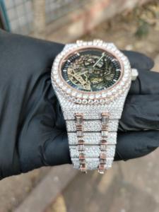 Best Quality Automatic Diamond <b>Watch</b> for Men with Transparent Back Case and <b>Mechanical</b> Movement Available At Best Price - Product Image 5