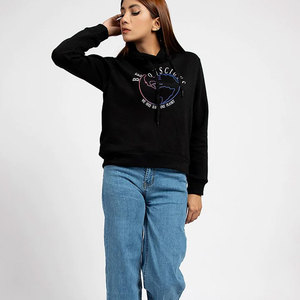 Factory Direct Women Quarter Zip Hoodie Heavy <b>Fleece</b> Pullover Custom Custom Puff Print Women Zip Up Hoodie Full <b>Zipper</b> - Product Image 2