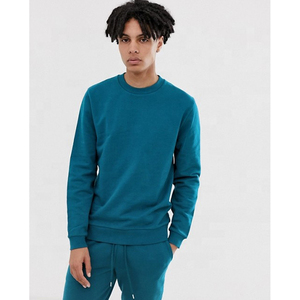 Survêtement en coton uni pour homme, col rond, manches longues, décontracté, avec cordon de serrage et poches latérales, pour l'automne - Product Image 2