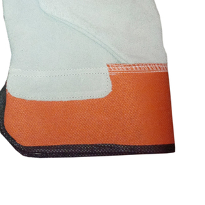 Best Quality Cowhide Leather Double Palm Canadian Working <b>Gloves</b> Extra <b>Long</b> Rubberized Cuff Hand Safety Rigger Work <b>Gloves</b> - Product Image 3