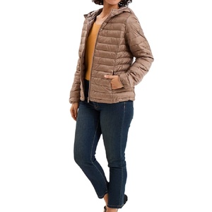 Women’s Lightweight Water-Repellent Hooded Down <b>Jacket</b> Sand Slim Fit Winter Warm Puffer Coat Stylish Outdoor Wear New Trendy - Product Image 5
