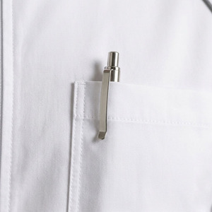 Bata de laboratorio médica de tela de sarga para hombre, antibacteriana, transpirable, uniforme de hospital para médicos y enfermeras, ropa de trabajo elástica y cómoda, resistente a la perforación. - Product Image 4