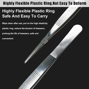 Professional Snake Feeding Tweezers Stainless Steel Straight Curved Sterile Feed Tools CE Certified <b>Manual</b> Feeding Tweezers - Product Image 5