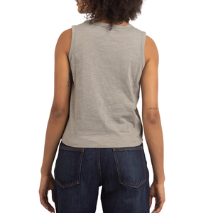 Débardeur court asymétrique sans manches en maille pour femme, coupe décontractée ample, en mélange de coton, respirant, anti-boulochage, idéal pour l'été - Product Image 2