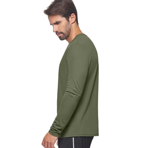Nouveau T-shirt de sport respirant à séchage rapide pour homme, col rond, manches courtes, coupe classique, logo avant, 100 % coton toile, qualité supérieure - Product Image 3