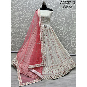 Collections de velours de vêtements de mariée indiens pour la mariée avec le travail de Zarkhan par Fabzone - Product Image 4