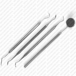 Diagnostic <b>Cleaning</b> Instruments Set Of 4 PCS Dental Probe Dental Scaler Dental Mouth Mirror Dental Plugger Spatula Root <b>Scraper</b> - Product Image 6