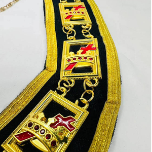 Collier maçonnique élégant avec une chaîne robuste et une finition soignée, idéal pour les tenues de cérémonie et les costumes traditionnels. - Product Image 6