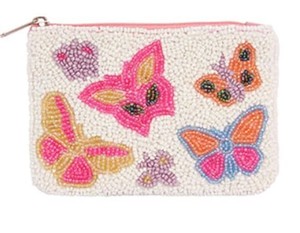 Bolsa de Almacenamiento Mini con Cierre y Mariposa Bordada con Cuentas, Bolsa de Almacenamiento Cuadrada de Algodón de Moda en Colores Mixtos, Producto Promocional - Product Image 4