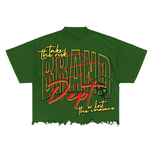Camiseta de hombre de corte holgado y corto con estampado serigrafiado y bajo curvo, personalizada, tallas grandes, 100% algodón, con estampado DTG y hombros caídos - Product Image 4