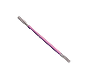 Pousse-cuticules double embout rose élégant en acier inoxydable pratique pour retirer le gel, tailler et nettoyer les ongles - Product Image 3