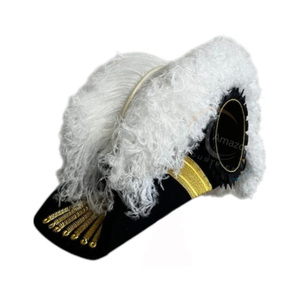 Sombreros Ceremoniales al por Mayor, Sombrero de Comandante Eminente de los Caballeros Templarios, Plumas Totalmente Blancas, Sombrero Personalizado - Product Image 3