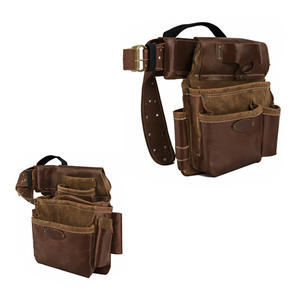 Sangles porte-outils professionnelles en cuir véritable pour charpentier, ceinture porte-outils en cuir pour le travail - Product Image 6