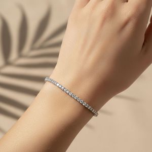 9.27CTW Tennis Bracelet Round Prong <b>Set</b> Cubic Zirconia Classic Brilliant Diamond Look Wedding Jewelry Gift - Product Image 1