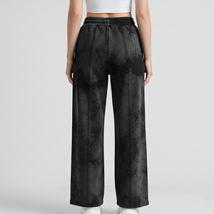 Pantalon de survêtement d'hiver respirant en molleton de coton épais, style vintage, lavage chimique, écologique, haute qualité, OEM/ODM - Product Image 3