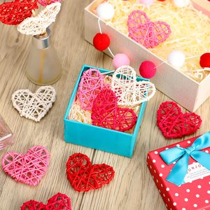 Valentine wedding <b>accessories</b> for gift table decoration eco friendly rattan heart various colors - Product Image 6