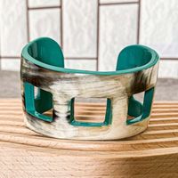 Gelang Tanduk Kerbau Alami Polesan Grosir, Gelang Tanduk Sapi Buatan Tangan, Perhiasan Boho Tribal Antik Imitasi, Grosir OEM