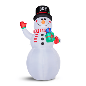 Pupazzo di Neve Gonfiabile Illuminato da 3,6 Metri con Scatole Regalo, Decorazione Natalizia Gigante da Giardino - Product Image 1
