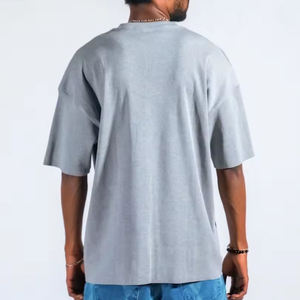 Camiseta Extra Grande para Hombre, Venta al Por Mayor, 220g, Unisex, Estilo Urbano, Hip Hop, Vintage, Lisa, Informal, Verano, 100% Algodón - Product Image 5