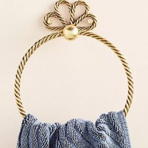 Floral Design <b>Towel</b> <b>Holder</b> for Bathroom Elegant Stylish Luxury High End <b>Towel</b> <b>Holder</b> Rack Brass Aluminum Stylish Organizer - Product Image 2