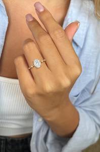 Luxury Style 2.00CT Oval Cut Diamond Solitaire <b>Ring</b> <b>For</b> Women Lab Grown 14k Solid Gold Wedding Party Surprise <b>for</b> <b>Girlfriend</b> - Product Image 2