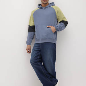 Sweat à capuche en molleton à carreaux surdimensionné pour homme, 100 % coton de haute qualité, style décontracté d'hiver, broderie de logo personnalisé, sweat à capuche personnalisé pour adulte - Product Image 4