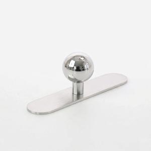 Pomo de latón macizo con placa posterior larga, acabado en oro cepillado, para cajones de cocina, armarios y muebles. - Product Image 6