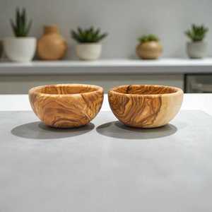 Bol de service en bois fait main pour salades, fruits, pâtes, collations et pain – Design moderne et écologique pour les fêtes - Product Image 6