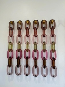 Indian Handcrafted Painted Resin Decorative Chain Links Home Decor Hanging Shiny Finish High Quality Oval Links - Product Image 3