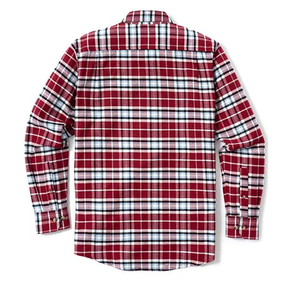 Chemise décontractée à carreaux en flanelle brossée 100 % coton à manches longues boutonnée pour homme, vente en gros OEM 2020 - Product Image 3
