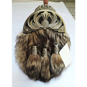 Scottish Kilt Original Fox <b>Fur</b> Full Dress Sporran Antique Anemal CROWN Cantel Top Selling OEM ODM - Product Image 2