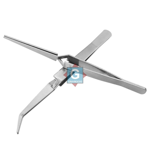 Pinzas de bloqueo cruzado GRAYROCKS, 2 uds., acero inoxidable de alta calidad, 125mm, 120mm, punta recta y doblada, herramientas para hacer joyas, bricolaje - Product Image 2