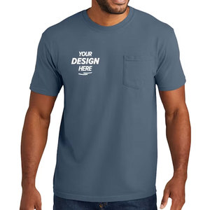 T-shirt pour homme à manches courtes, col rond, couleur unie, coupe classique, en jersey de coton décontracté - Product Image 1