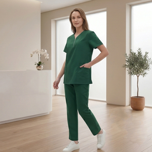 Custom Short Sleeve Nurse Scrub Scrub Suit \ Short Sleeve Nurse Scrub Pants | Surgical <b>Doctors</b> Hospital Suit Nursing Scrubs <b>Set</b> - Product Image 1