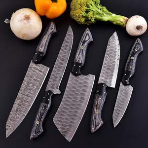 Juego de Cuchillos de Cocina Hechos a Mano Personalizados, Cuchillo de Chef de Acero de Damasco, el Mejor Juego de Cuchillos de Cocina para Asar - Product Image 3