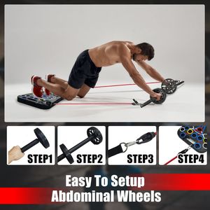 Barra Multifunzionale per Pilates con Fascia di Resistenza e Rullo W 15, Accessori Fitness, Attrezzatura per Allenamento di Forza a Casa, Accessorio Push-Up - Product Image 6