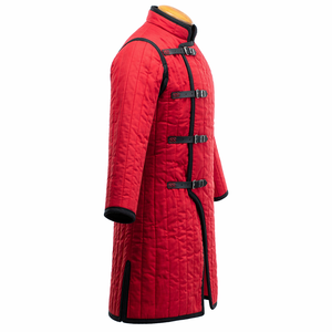 Handmade Winter Long Belt Medieval High Quality Adult Unisex Mandarin Collar Breathable Gambeson Full Sleeve Coat Cotton Padded - Product Image 4