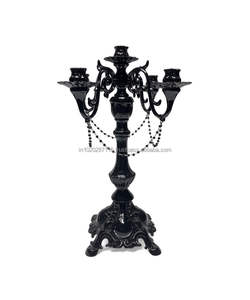 Candelabro clásico de hierro forjado, candelabro central para bodas, iglesias, eventos y cenas románticas - Product Image 4