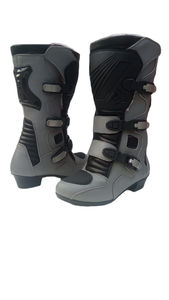 Chaussures de moto unisexes imperméables, respirantes, en cuir ignifuge, grandes tailles, pour sports d'hiver, bottes longues à la cheville, service OEM - Product Image 5