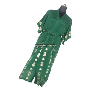 KL007 Collection Été 2026 Kimono Sari Vintage en Soie à Manches Longues, Tenue Décontractée Longue Style Bohème, Séchage Rapide Hiver Automne - Product Image 3