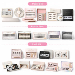Factory OEM ODM Custom Package Logo Pre Cut Lashes Press on Lashes No <b>Glue</b> Trip Pack Portable Mini Box Diy 3d False <b>Eyelashes</b> - Product Image 3
