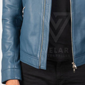Latest Wholesale Eco-Friendly Casual Stand Zipper Front Windproof Waterproof Men <b>Leather</b> <b>Winter</b> <b>Jacket</b> Best Selling for Online - Product Image 6