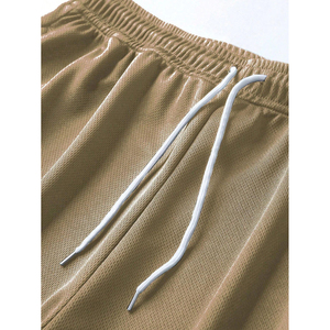 Pantalones Cortos Bermuda de Color Sólido para Hombre, Cintura Elástica, Secado Rápido, Tela Satinada, Ropa Deportiva Informal - Product Image 3