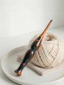 Belladec Premium Quality Handmade Resin Eco-Friendly Durable Ergonomic <b>Crochet</b> <b>Hooks</b> with Customizable Length and Shape - Product Image 6