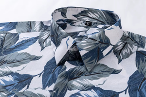 เสื้อฮาวายชาย พิมพ์ลายดอกไม้ แขนสั้น ติดกระดุม เสื้อลำลองสำหรับวันหยุดพักผ่อนริมชายหาด เสื้อฮาวายสำหรับผู้ชาย - Product Image 4