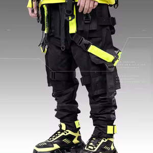 <b>Men's</b> Tactical Techwear Cargo Pants Multi-Pocket Straps Hip Hop Streetwear Trousers Cyberpunk Harajuku Ribbon <b>Joggers</b> Outdoor - Product Image 2