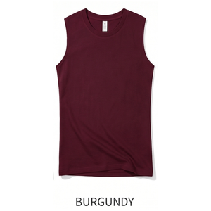 Wholesale <b>Men's</b> Cotton Gym <b>Tank</b> <b>Top</b> 230 GSM Sleeveless Fitness Vest Bodybuilding Workout Muscle Shirt Custom Logo Sportswear OEM - Product Image 2
